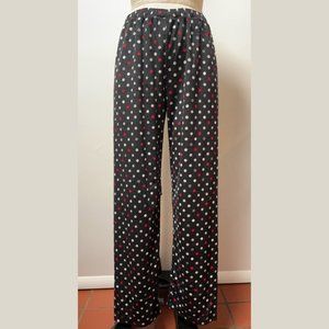 Super Soft Velour Lounge Pants – Black Polka Dot NWOT